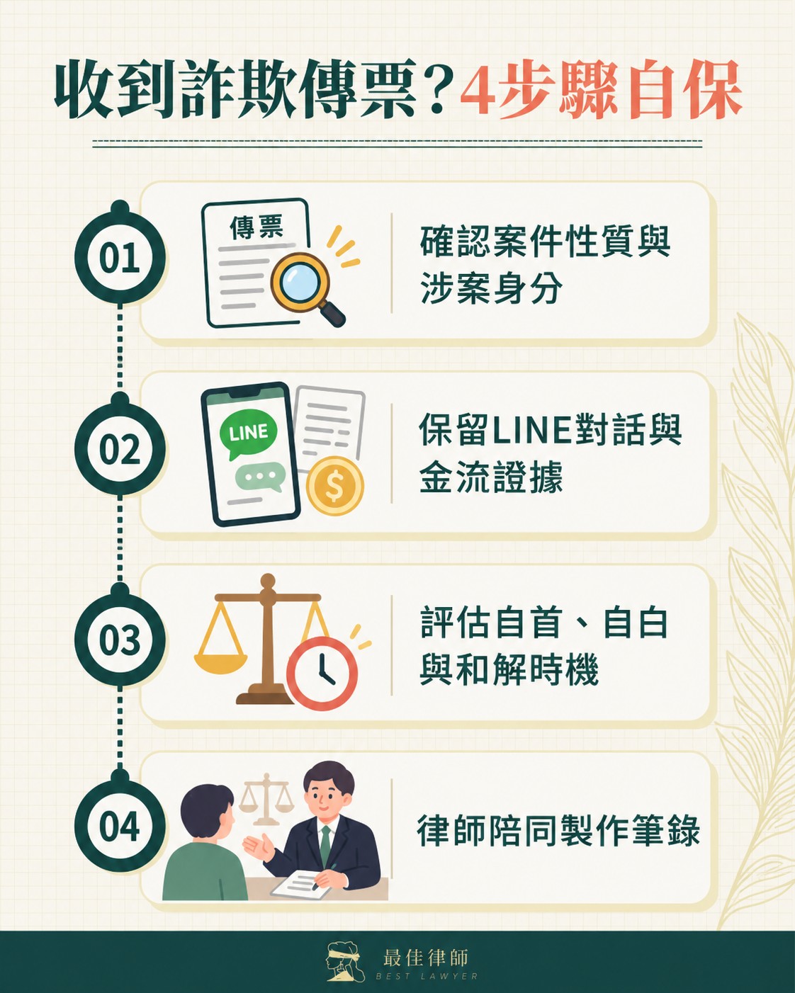 收到詐欺案傳票的4步驟自保